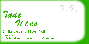tade illes business card