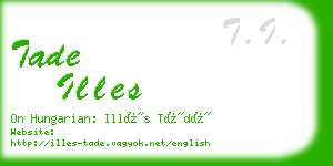 tade illes business card